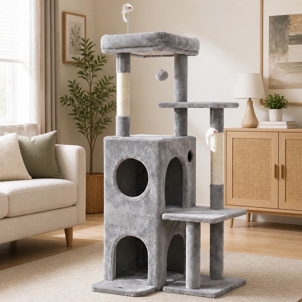 Multi-Level Cat Tree Tower 127cm for Climbing