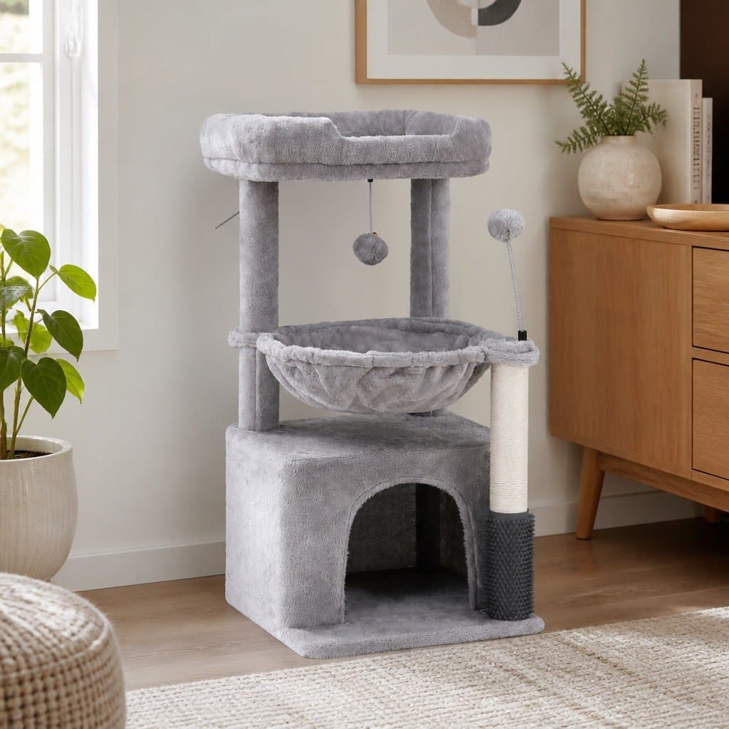 Multi-Level Cat Tree Tower with Plush Perches