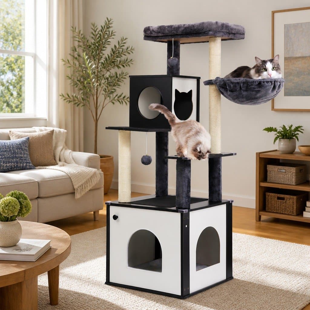 Cat Tree Tower with Multiple Resting Spaces