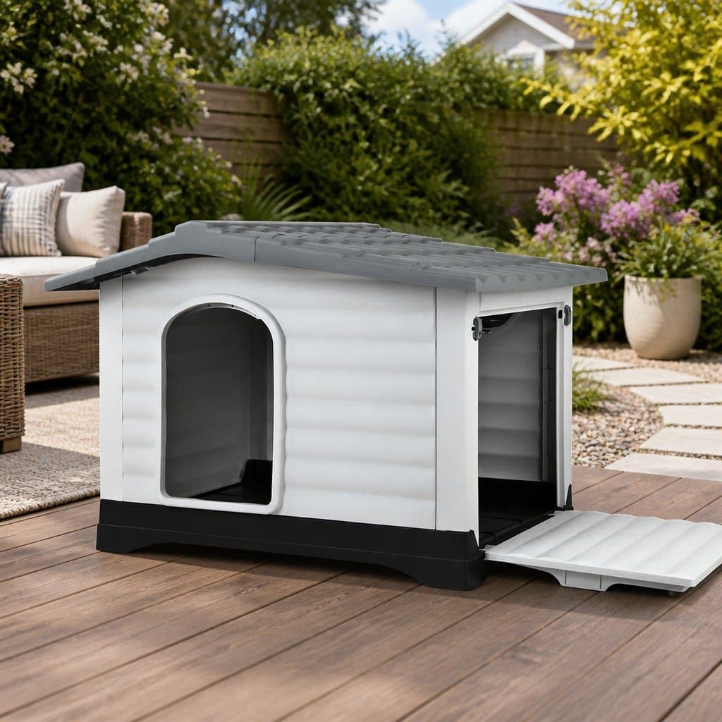 Extra Large Outdoor Dog Kennel in Grey