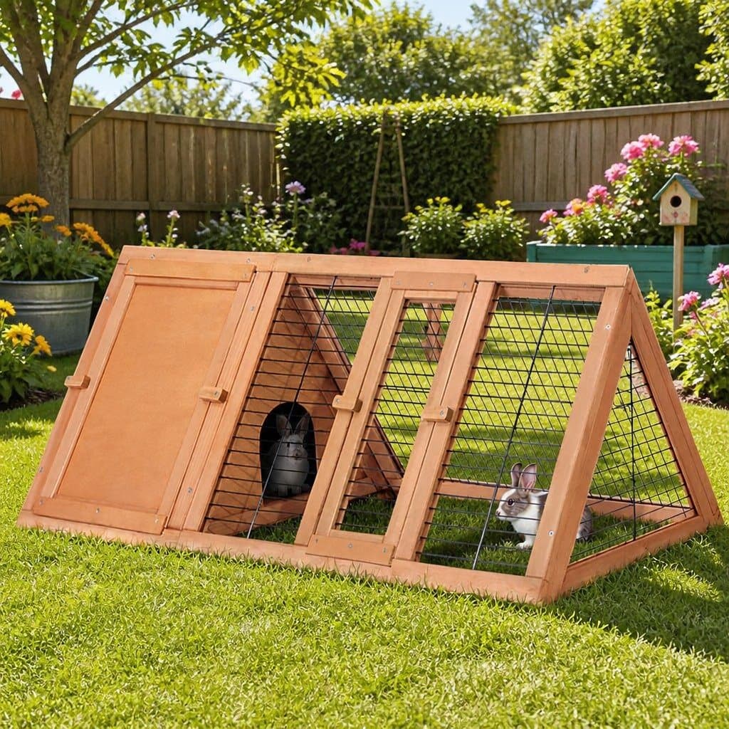 Wooden Rabbit Hutch Chicken Coop 119cm