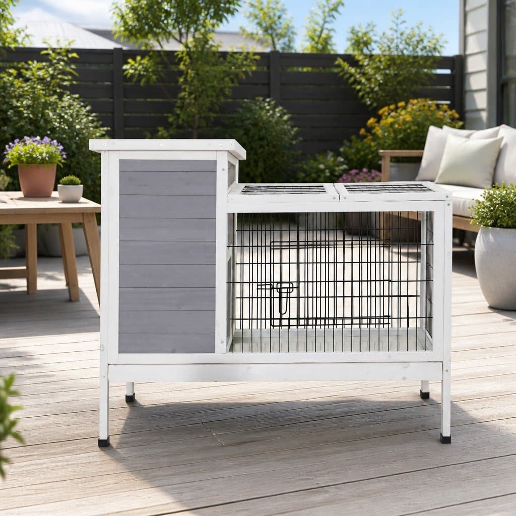 Wooden Rabbit Hutch and Chicken Coop 97cm