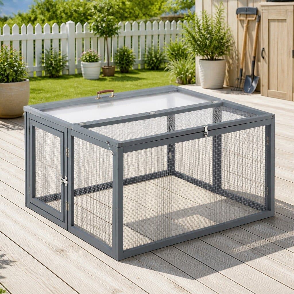 Wooden Portable Chicken Coop 110cm