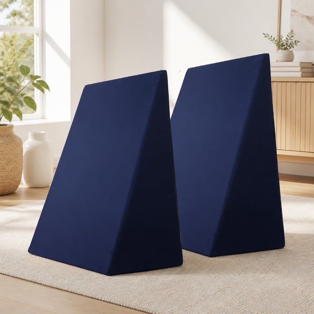 Memory Foam Wedge Pillow Blue Twin Pack for Elevation
