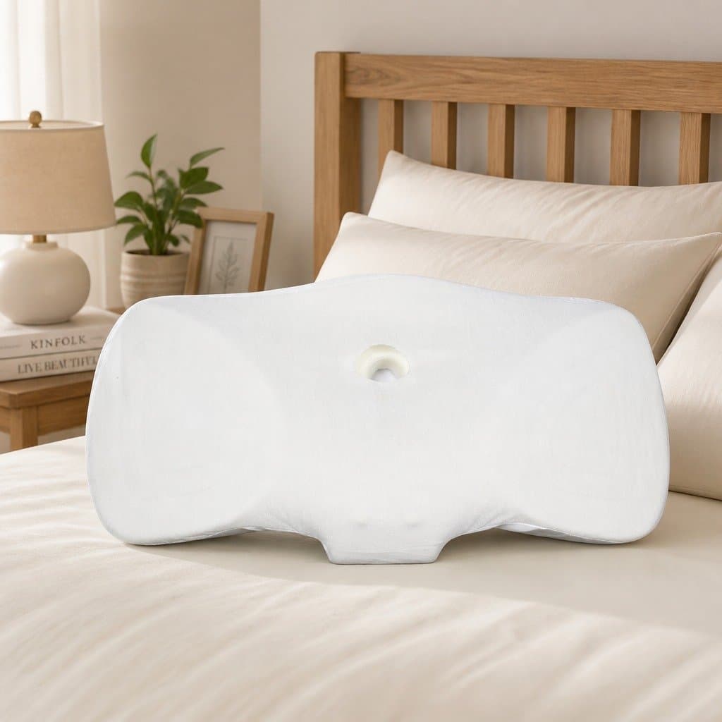 Ergonomic Memory Foam Neck Support Pillow Grey