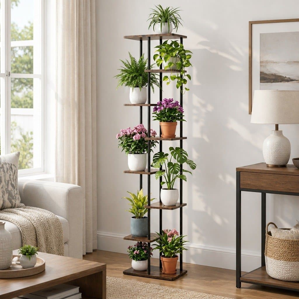 8-Tier Plant Stand for Indoor and Outdoor Use