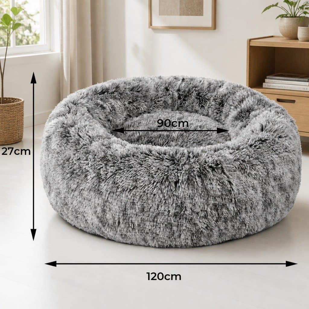 Calming XXL Donut Pet Bed with Plush Comfort