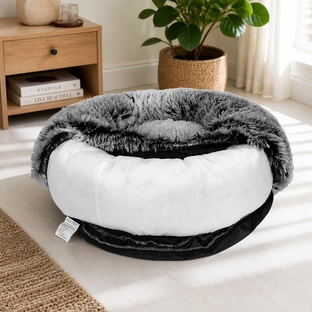 Calming XXL Donut Pet Bed with Plush Comfort