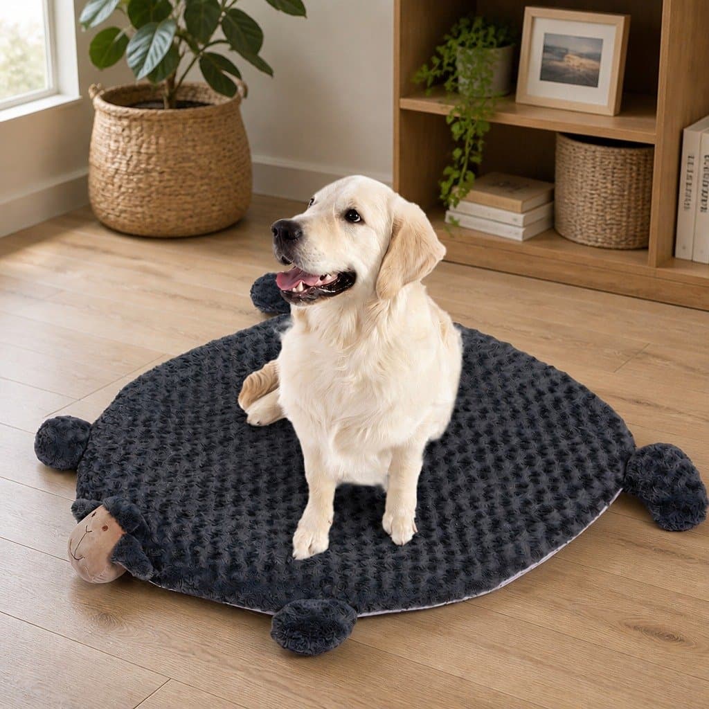 Large Calming Cushion Pet Bed with Squeaky Toys