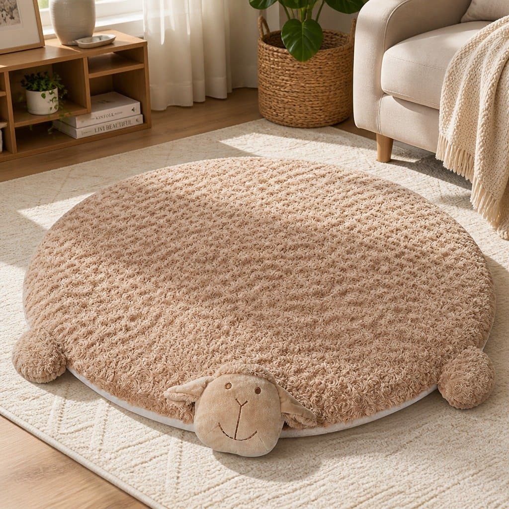 Calming Plush Pet Bed with Squeaky Toys for Dogs and Cats