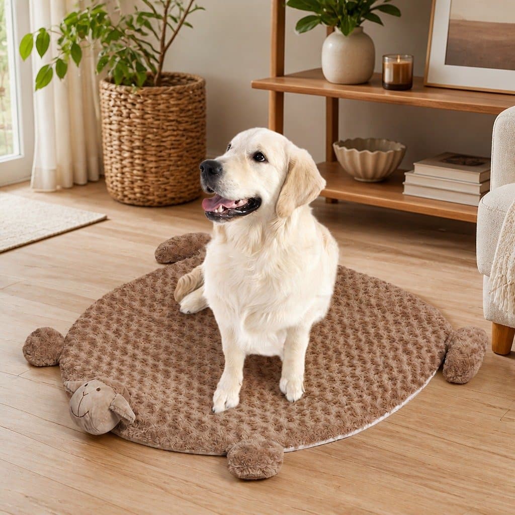 Calming Plush Pet Bed with Squeaky Toys for Dogs and Cats