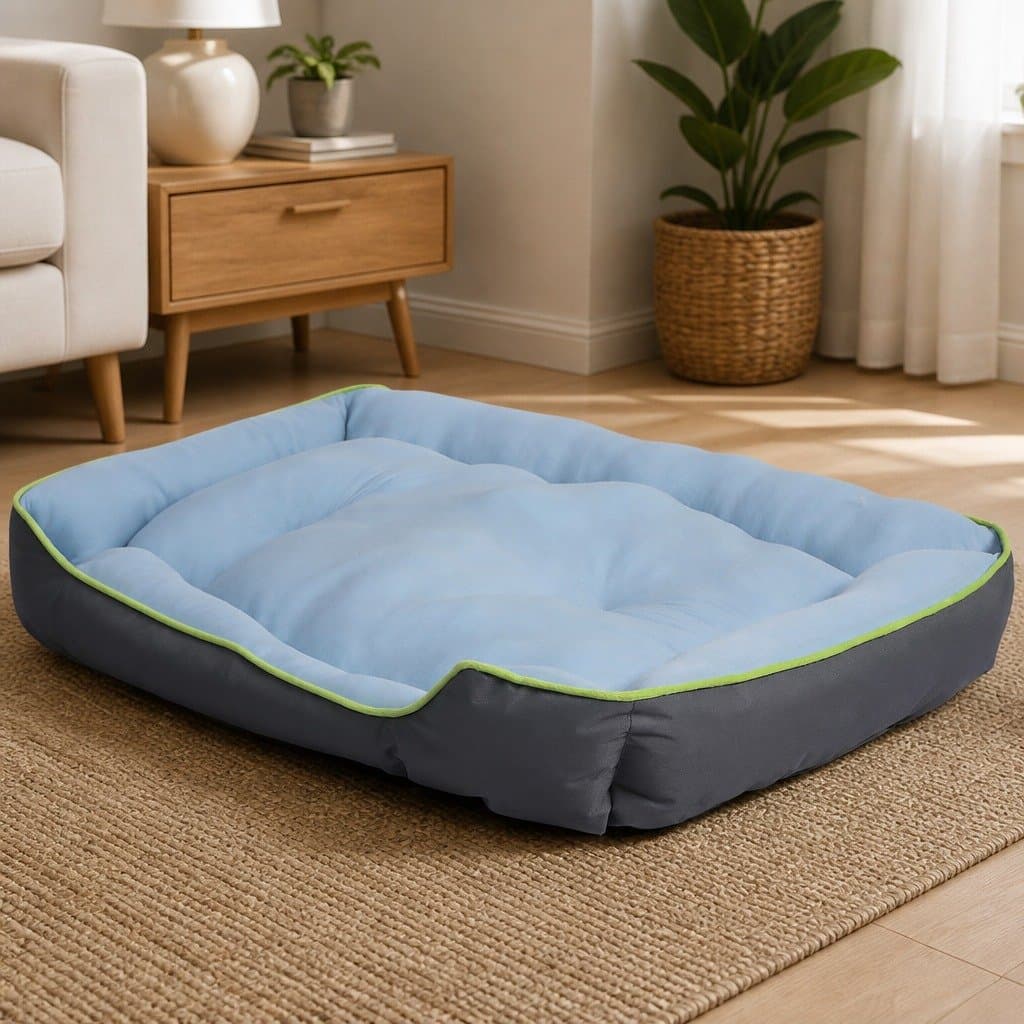 Large Dog Cat Cooling Bed Sofa Mat with Bolster