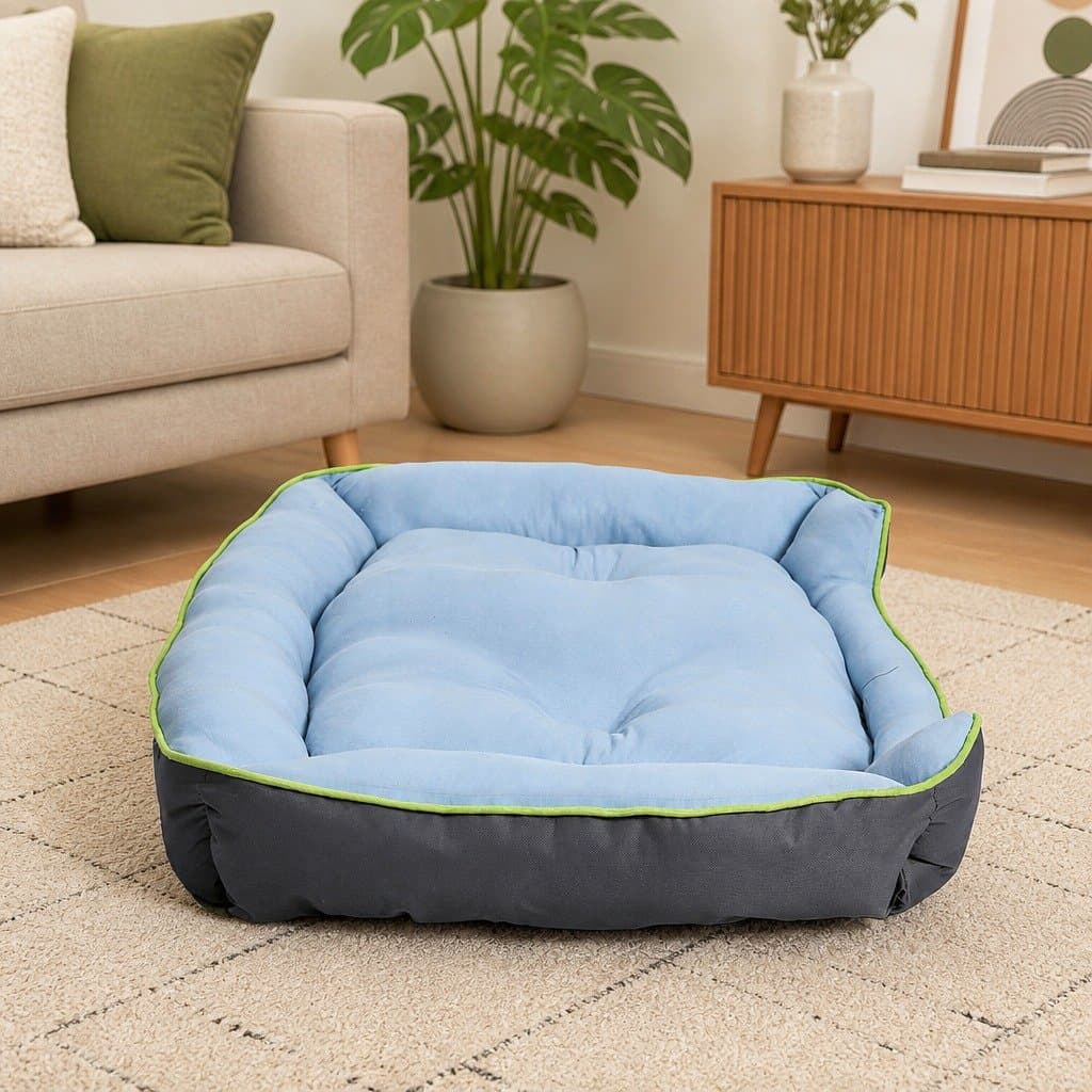 Large Dog Cat Cooling Bed Sofa Mat with Bolster