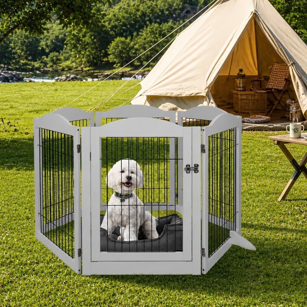 Pet Dog Playpen Puppy 6 Panels Portable Foldable Safe Enclosure Indoor Outdoor