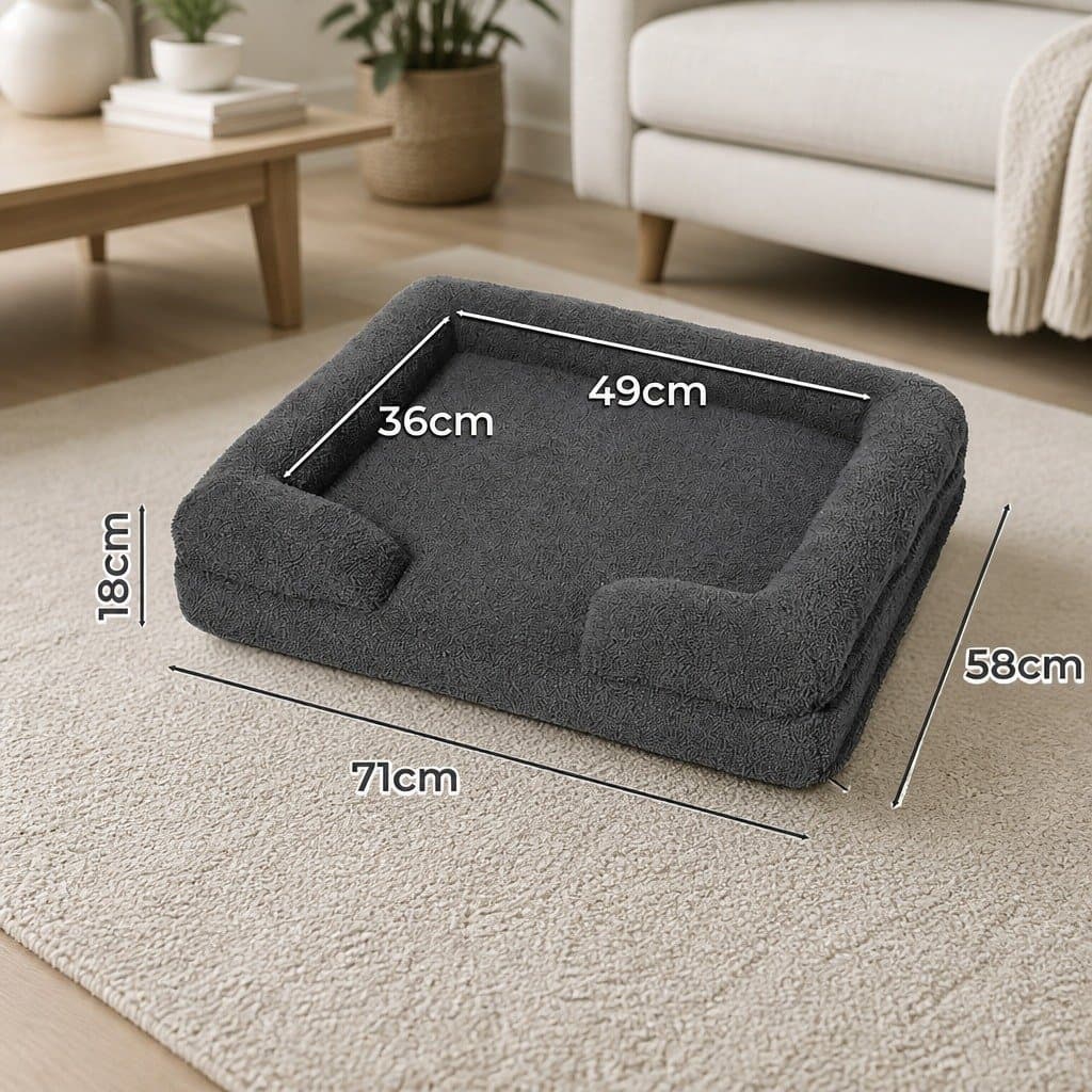 Memory Foam Pet Sofa Bed with Orthopaedic Support