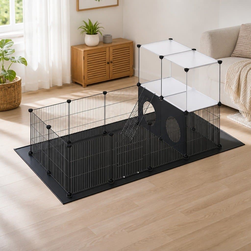 Guinea Pig Playpen DIY Small Animal Cage Fence Rabbit Hamster Enclosure 24 Panel