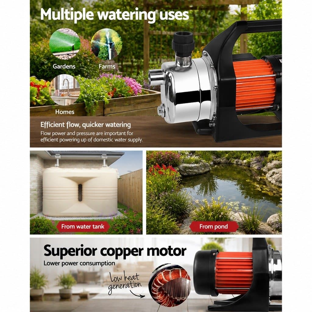 Stainless Steel 800W Garden Water Pump for Irrigation