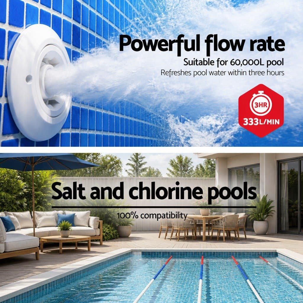 Pool Pump 2000W 2.7HP Swimming Water Circulation Filter Electric Spa Above