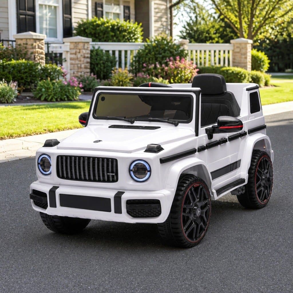 Kids Electric Ride On Car G63 Remote Control Toy White 3-4 Years
