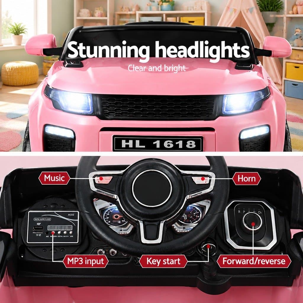 Pink Kids Electric Ride On Car with Remote Control