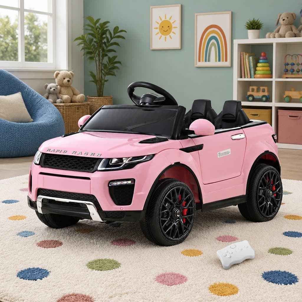 Pink Kids Electric Ride On Car with Remote Control