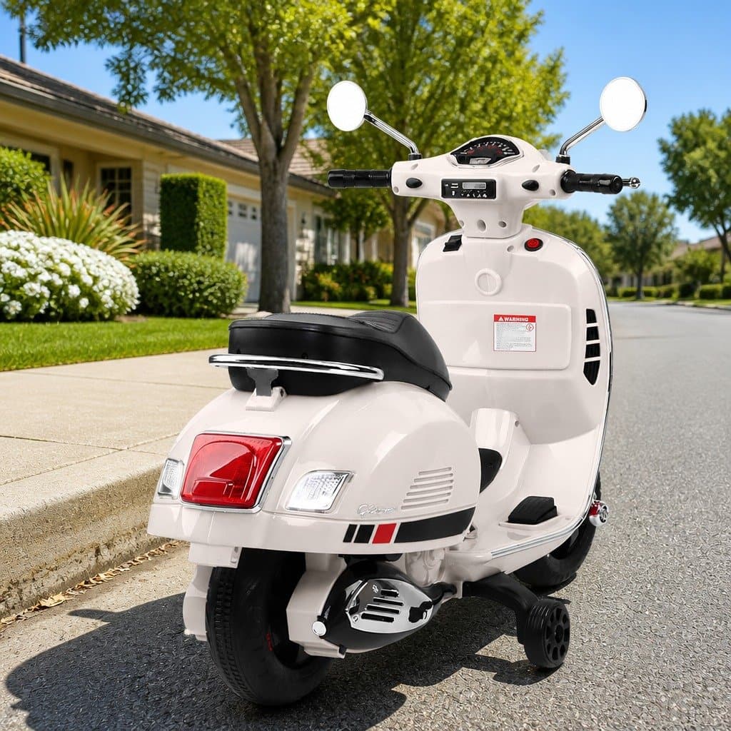 Kids Electric Ride On Motorbike White Style