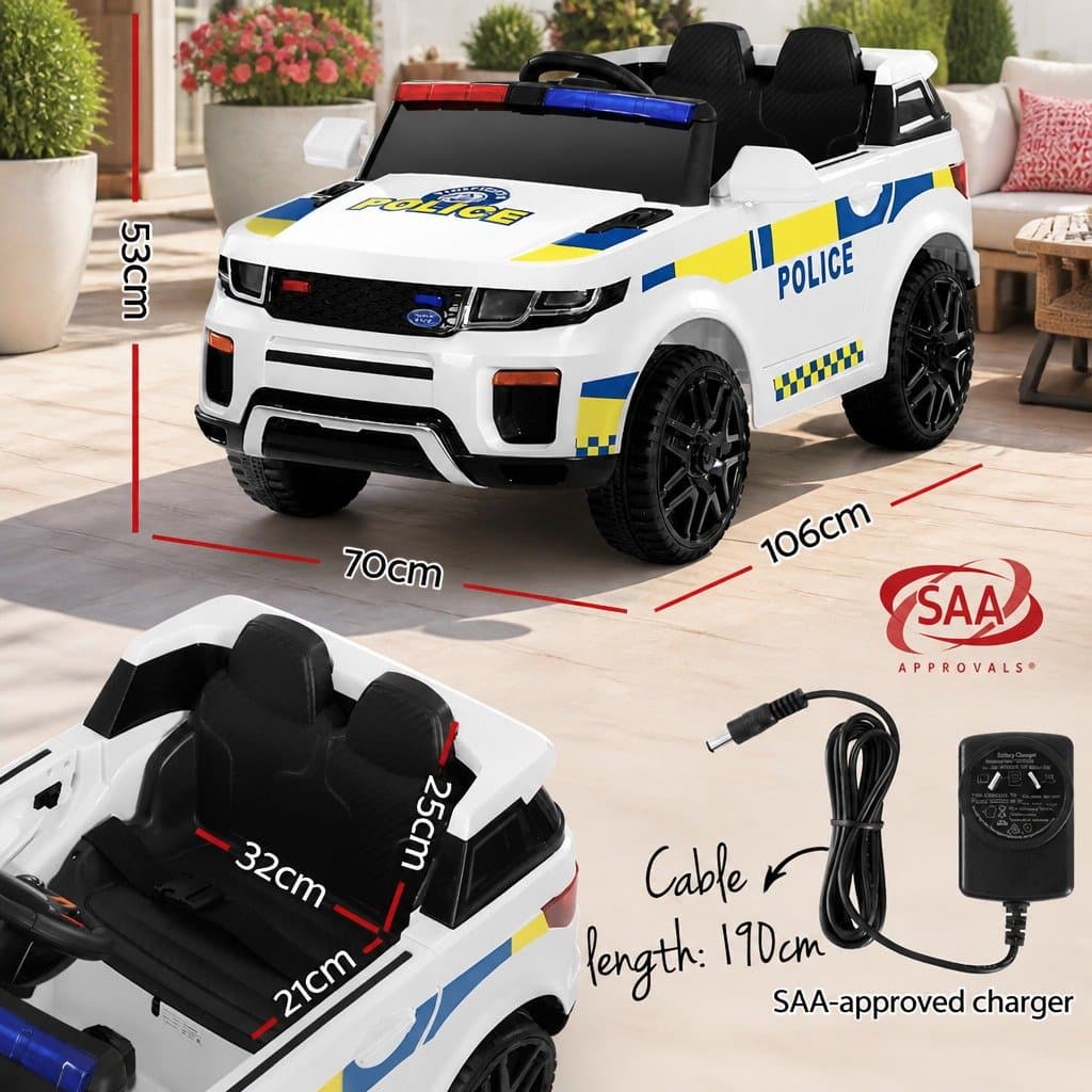 Kids Electric Ride On Police Car with Remote Control
