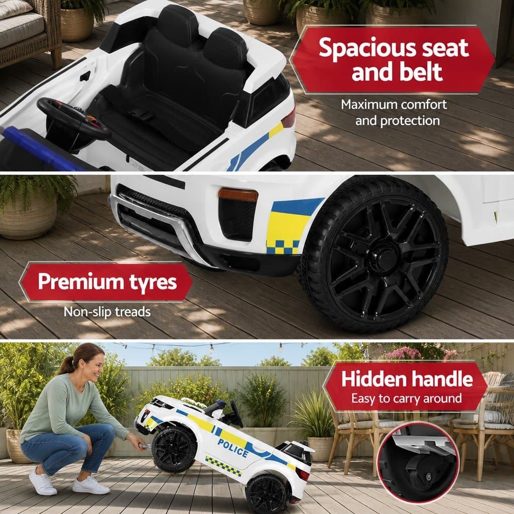 Kids Electric Ride On Police Car with Remote Control