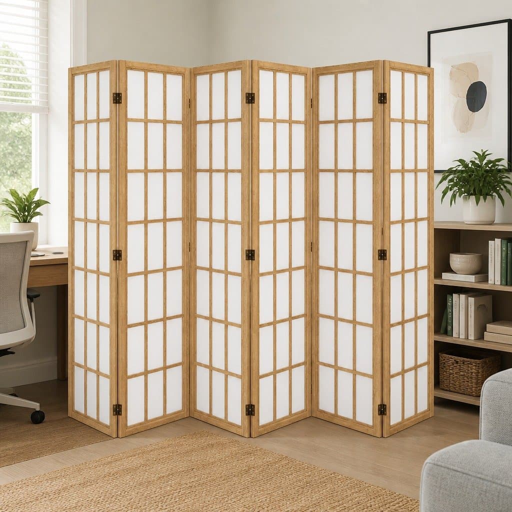 170cm 6 Panel Folding Screen Privacy Partition