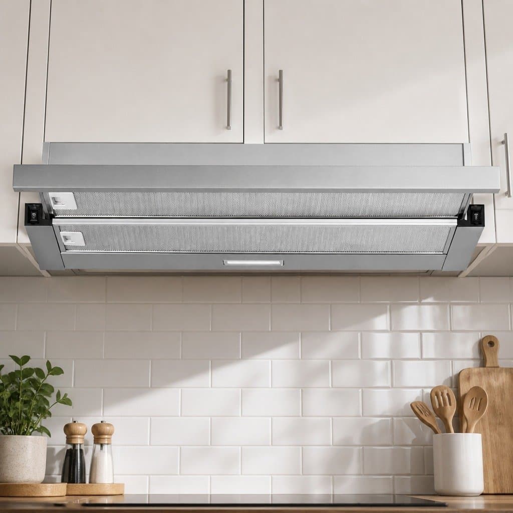 90cm Stainless Steel Slide-Out Range Hood for Kitchens