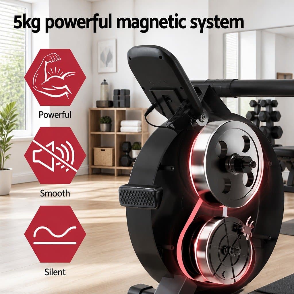 Magnetic Rowing Machine with 16 Resistance Levels