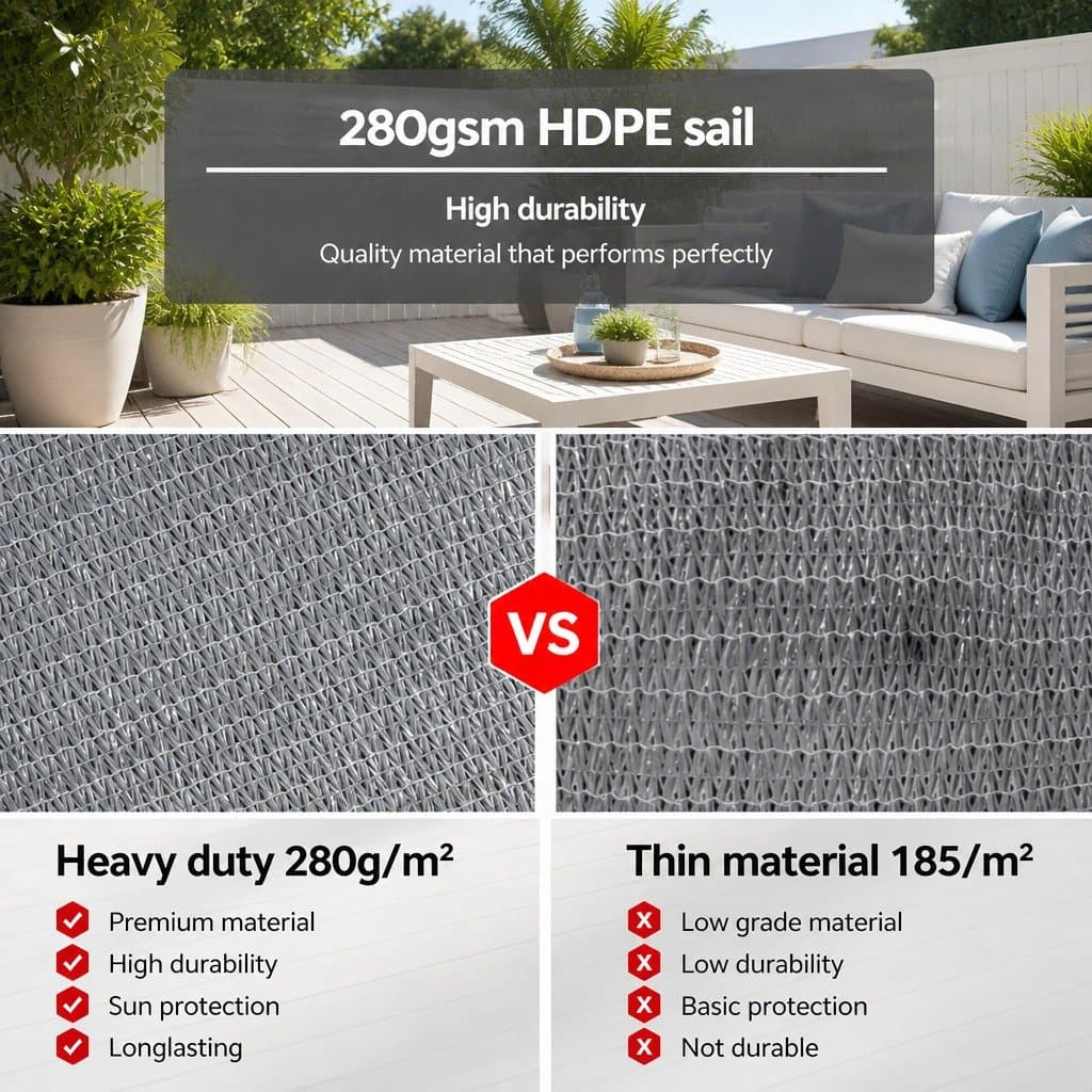 Grey Triangle Shade Sail 3x3x4.3m