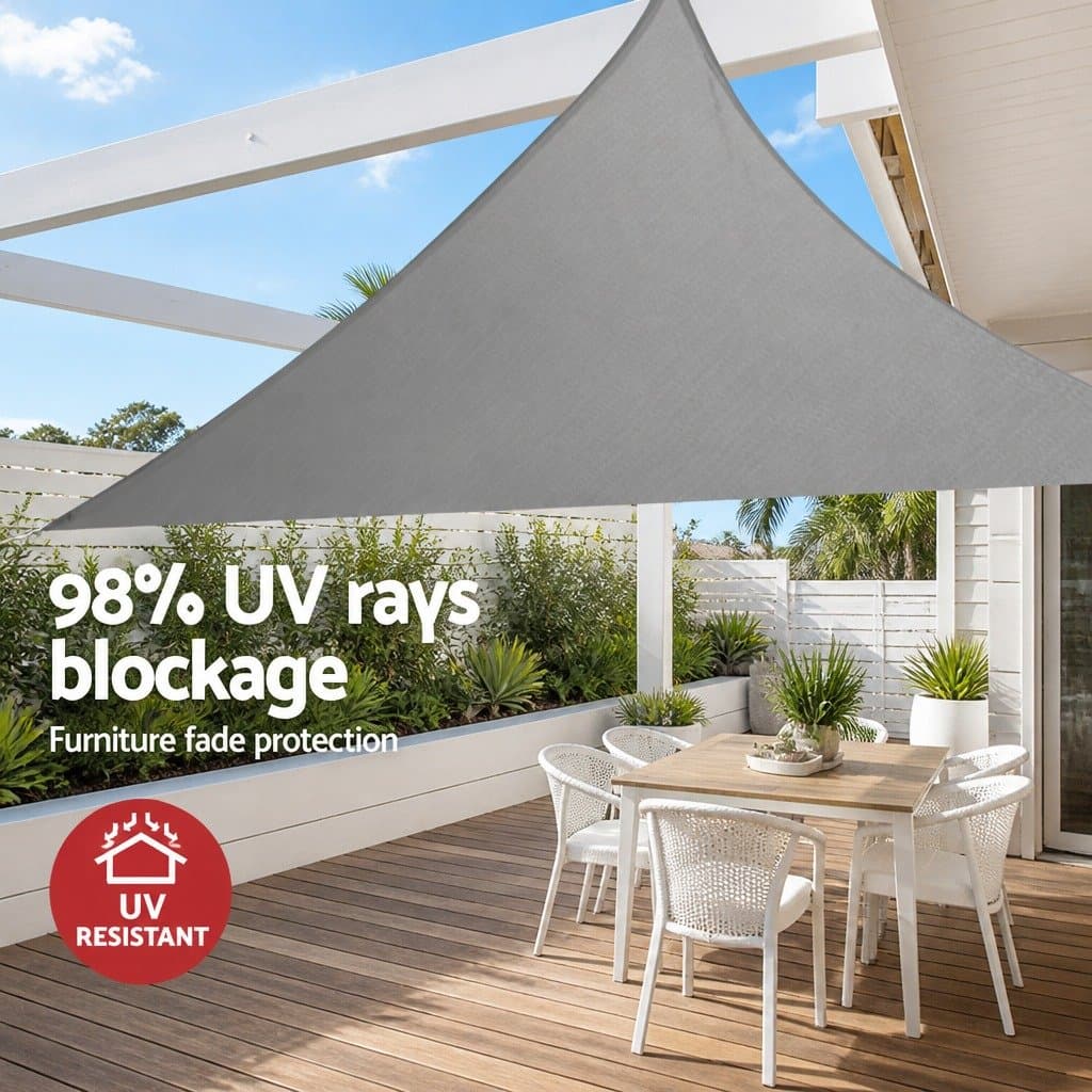 Grey Triangle Shade Sail 3x3x4.3m