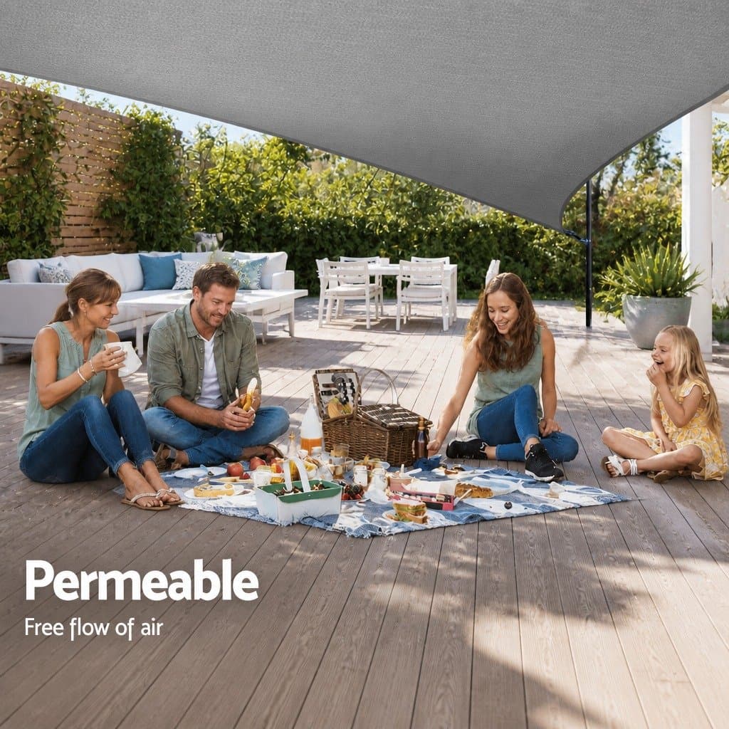 Grey Triangle Shade Sail 3x3x4.3m