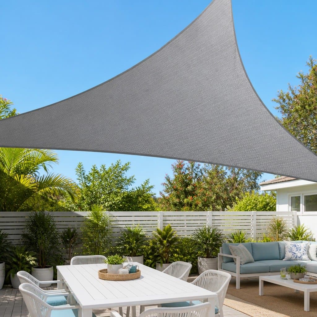 Grey Triangle Shade Sail 3x3x4.3m