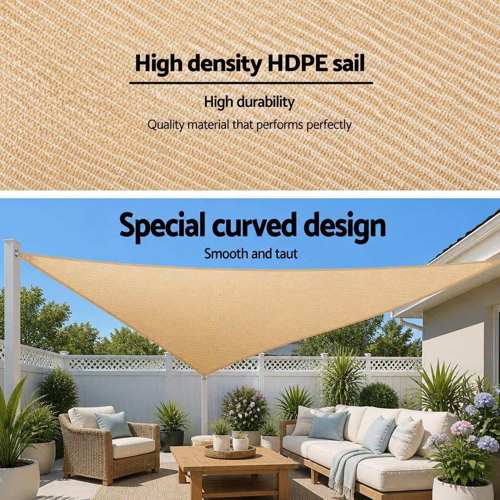 Triangle Shade Sail Cloth 3.6M Sun Canopy