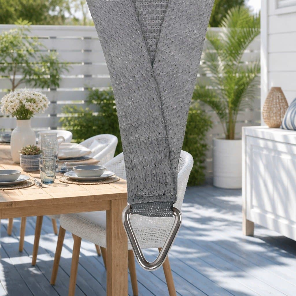 Grey 4x5m Rectangle Shade Sail for Outdoor Use