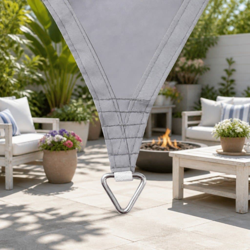 Grey Waterproof Shade Sail Canopy 3x5m