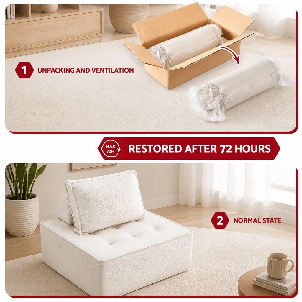 White 5 Seater Floor Sofa Lounge Chair