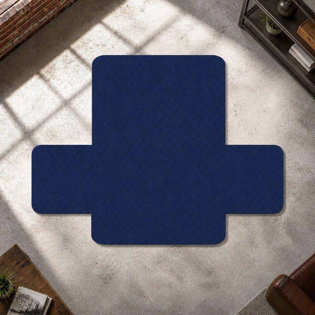 Quilted Microfibre 3 Seater Sofa Cover in Navy