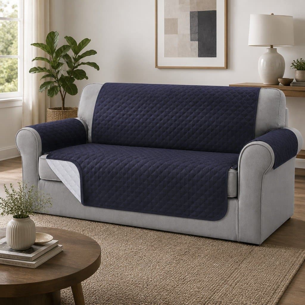 Diamond Quilted Water Resistant 3 Seater Sofa Cover