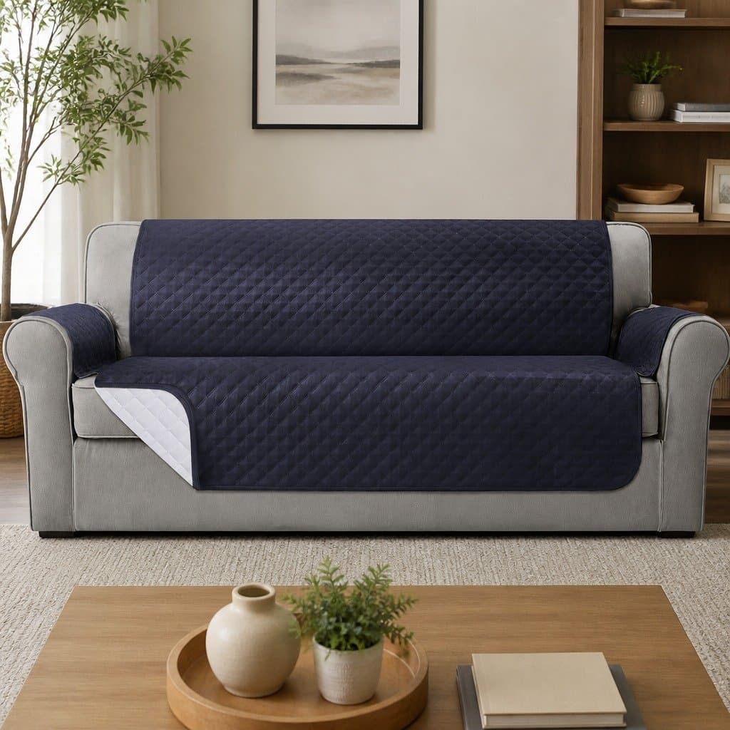 4 Seater Sofa Cover with Water-Resistant Fabric