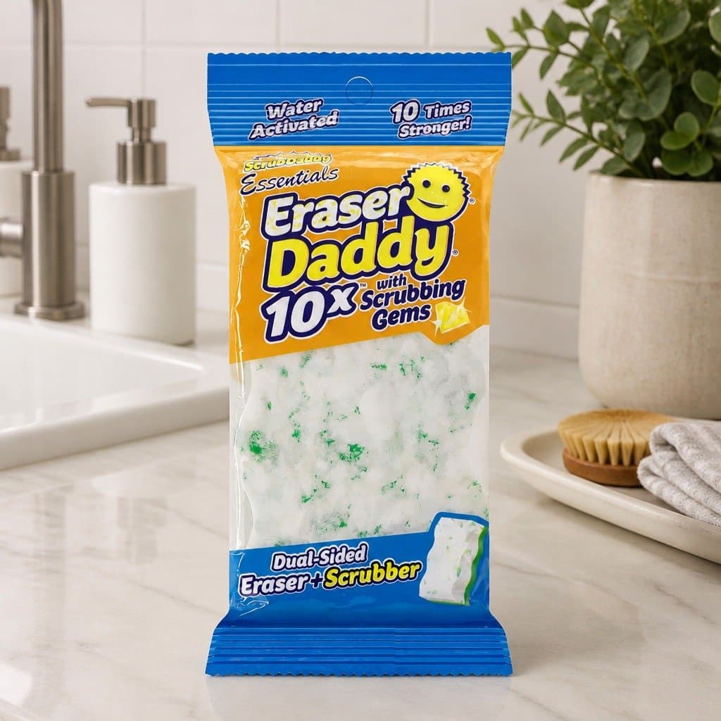 Green Dual-Sided Scrubber with FlexTexture