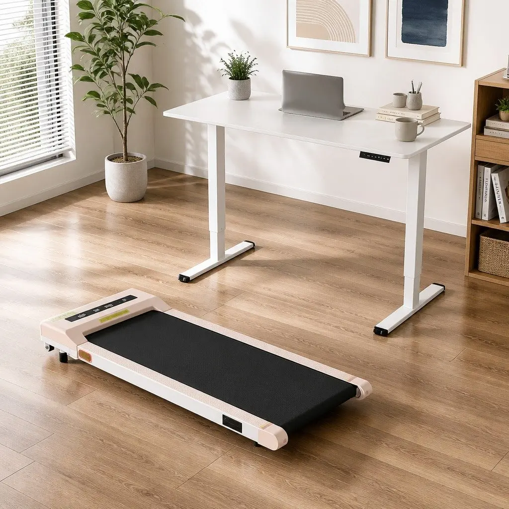 Electric Standing Desk with Treadmill Walking Pad