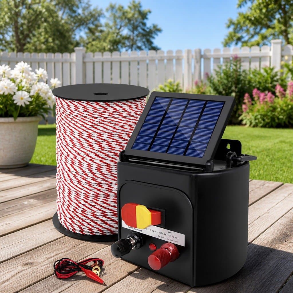 Solar Electric Fence Energiser 5KM Kit