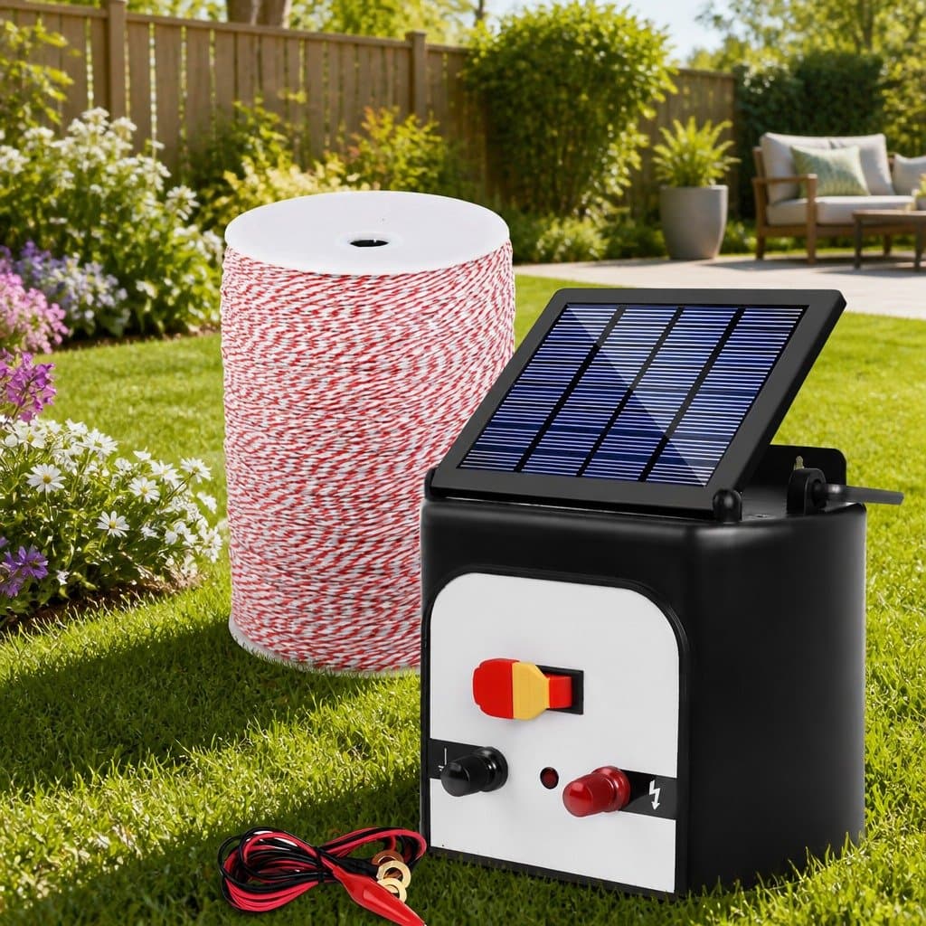 Solar Electric Fence Energiser 8KM Kit