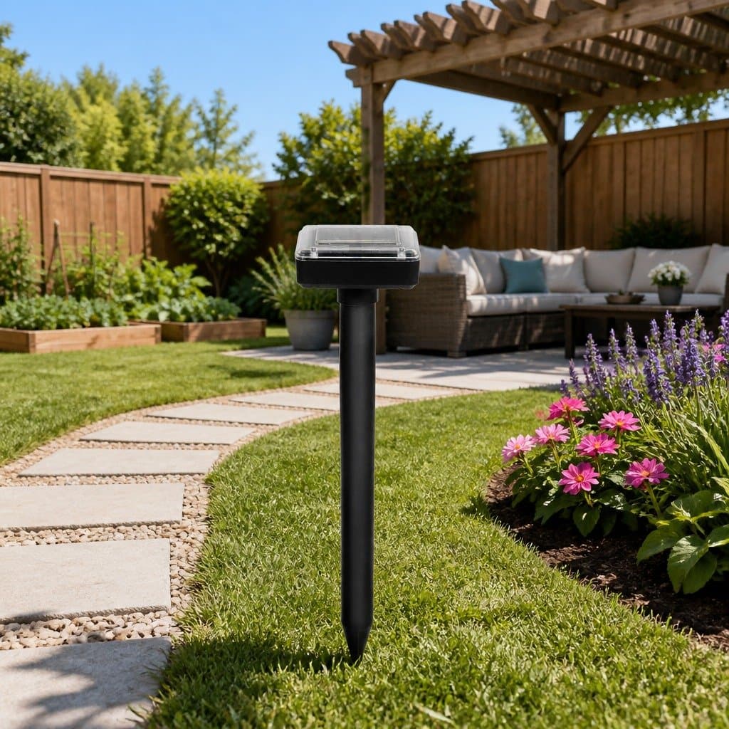Snake Repeller Solar Powered Set of 4 Garden Yard Farm Ultrasonic Pest Control