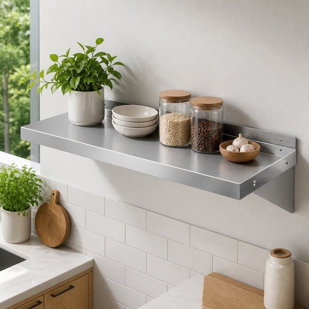 900mm Stainless Steel Wall-Mounted Kitchen Shelf