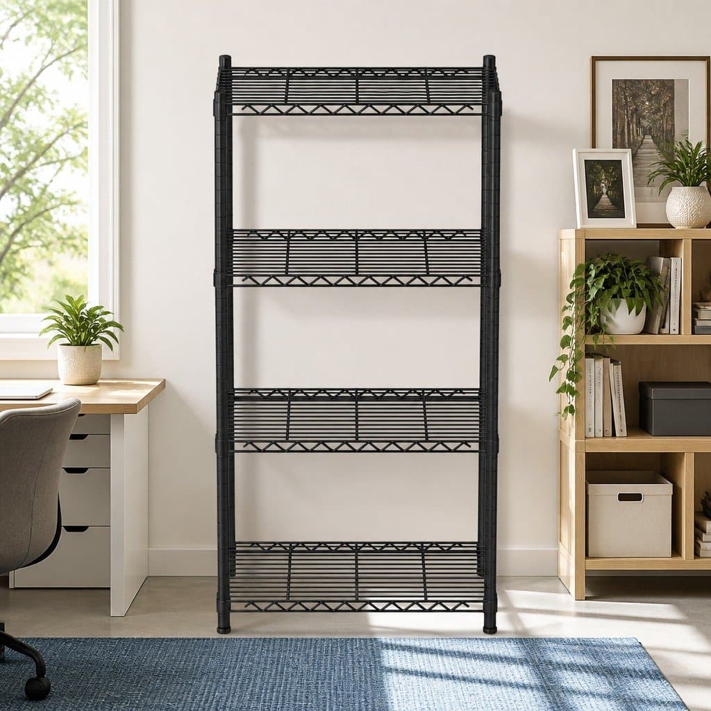 4-Tier Steel Storage Shelving Unit for Organising