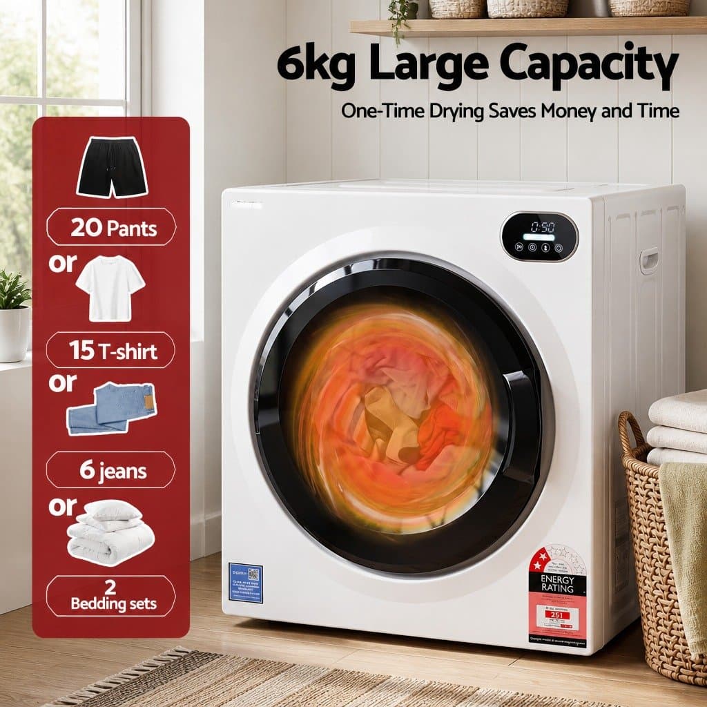 6kg Tumble Dryer with Touch Screen Controls